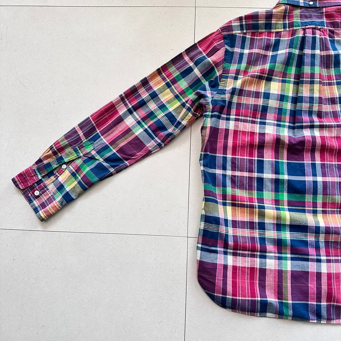 폴로 랄프로렌 인도 마드라스 체크 셔츠 L 상품이미지10