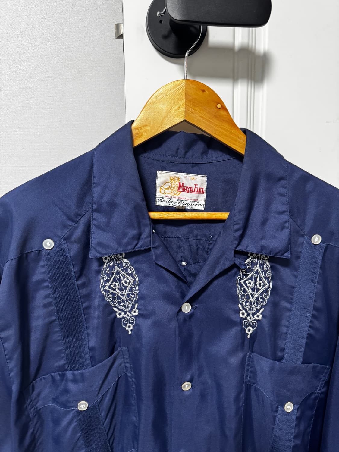 빈티지 쿠반 구아바베라 네이비 셔츠 자켓 105 비즈빔 네펜데스 니들즈 상품이미지4