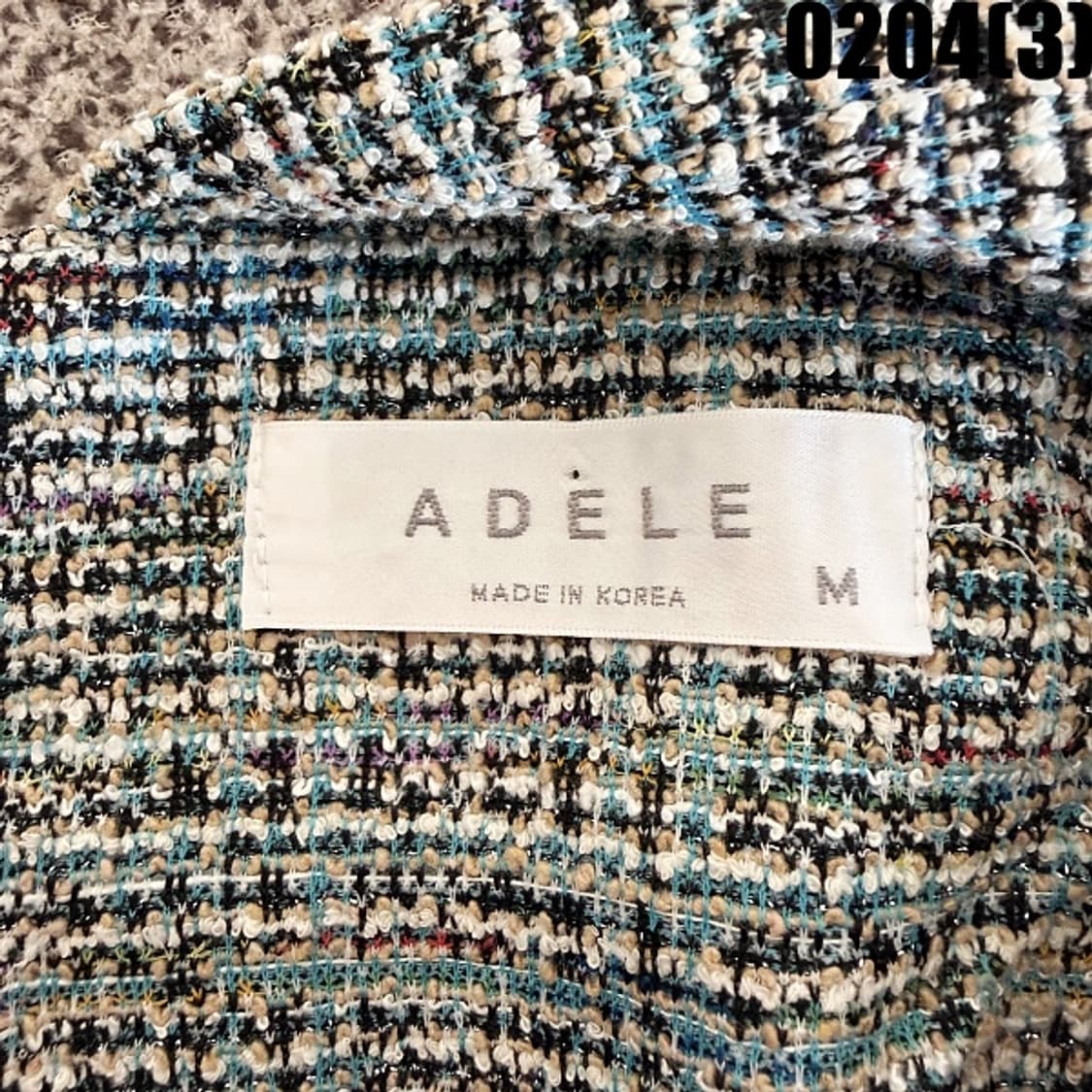 [M] 아델 여성 트위드 슬리브리스 플레어 탑 롱 원피스 0204(3) 상품이미지4