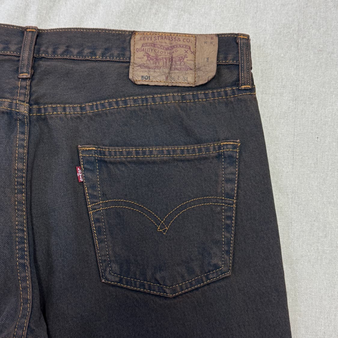 리바이스 90s 블랙브라운 워싱 501 36(32~34) 상품이미지7