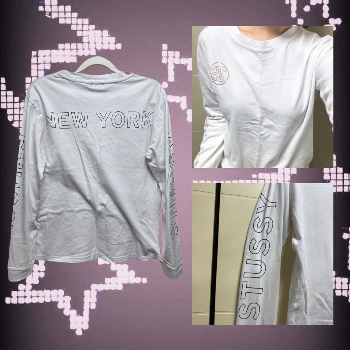 스투시 화이트 로고 롱슬리브 상품이미지2