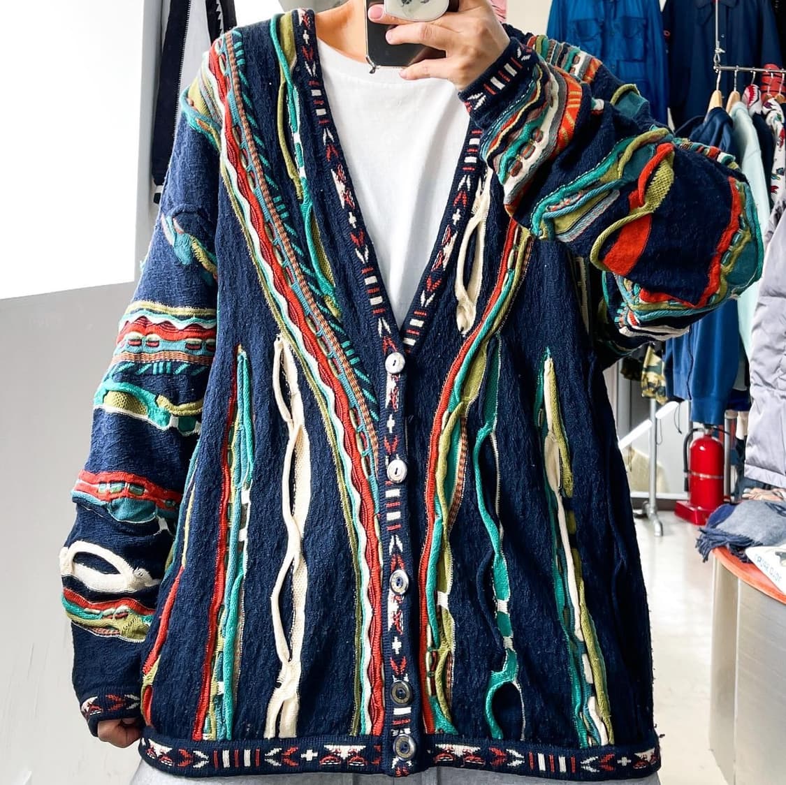 미루 오스트레일리아 3D 케이블 메리노 울 가디건 상품이미지1