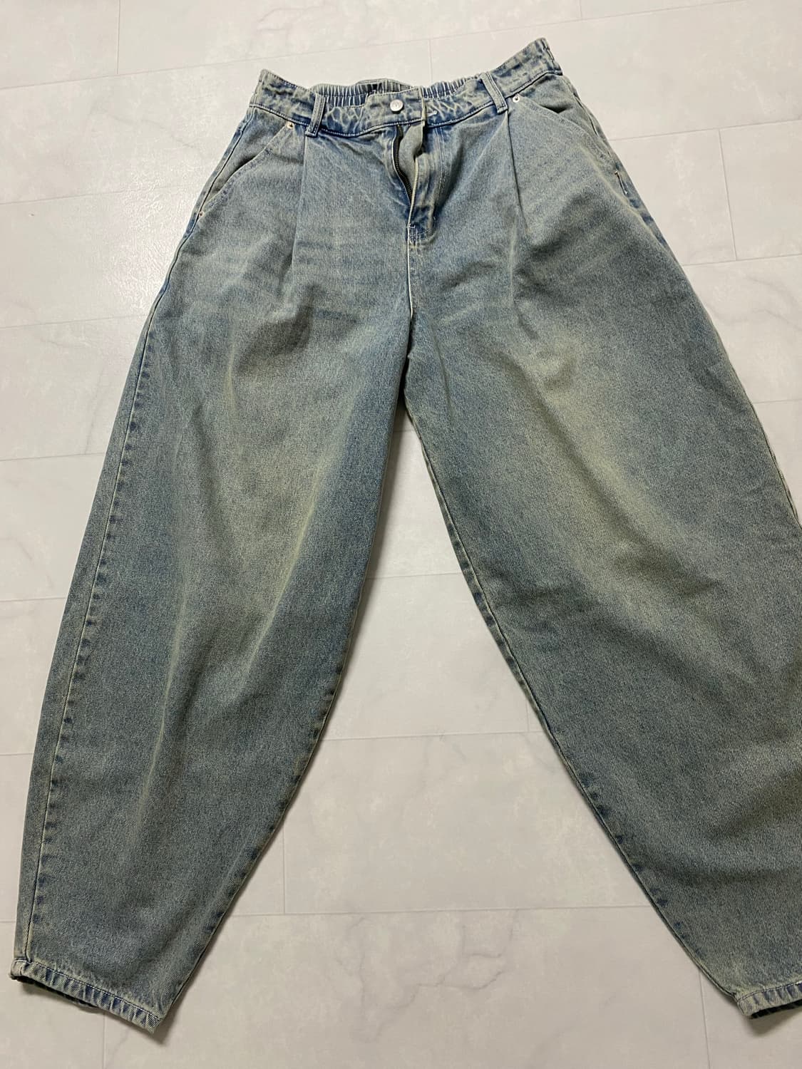 엑스톤즈 빅 와이드 벌룬 데님 팬츠 상품이미지2