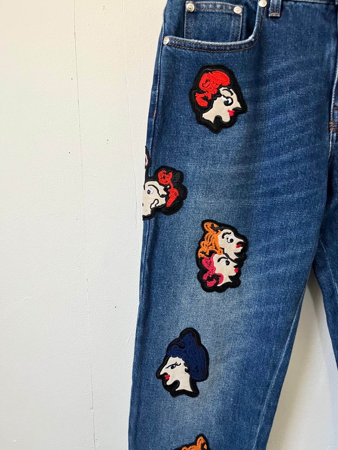 MSGM 페이스 패치 데님진 상품이미지3