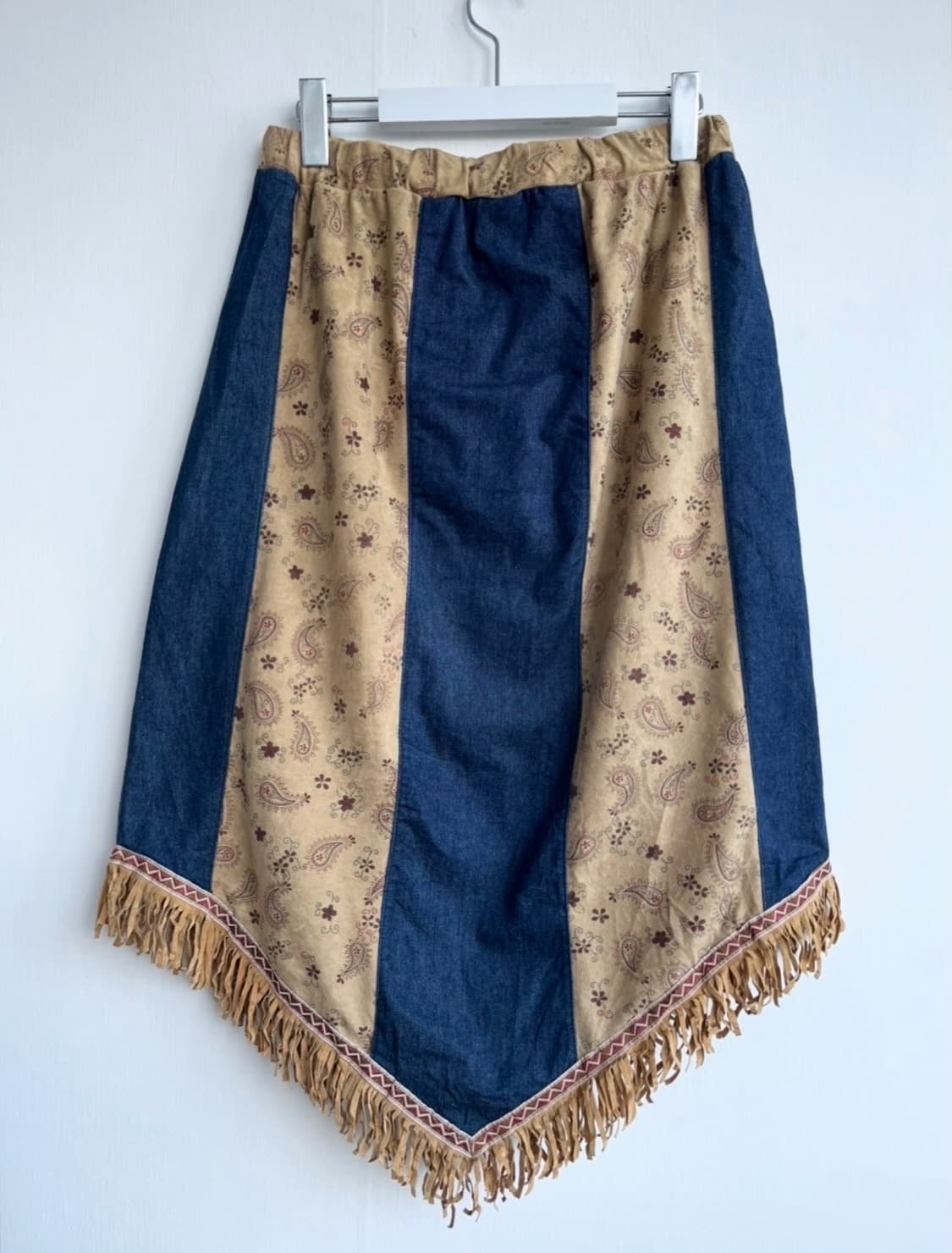 CARENNA 스웨이드 데님 스커트 상품이미지5