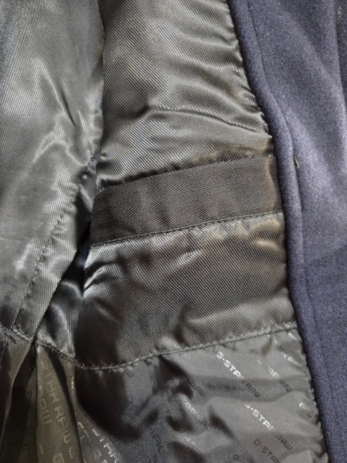 G-SYAR 검정색 하이넥 모직 코트(XS) 상품이미지6