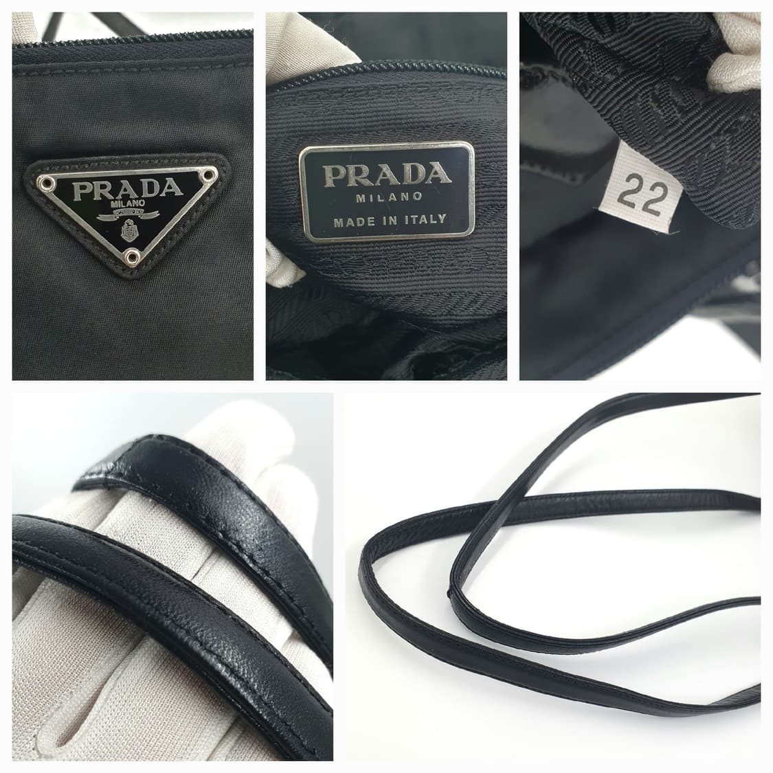 프라다 리나일론 블랙 미니 숄더백 B6082X 상품이미지6