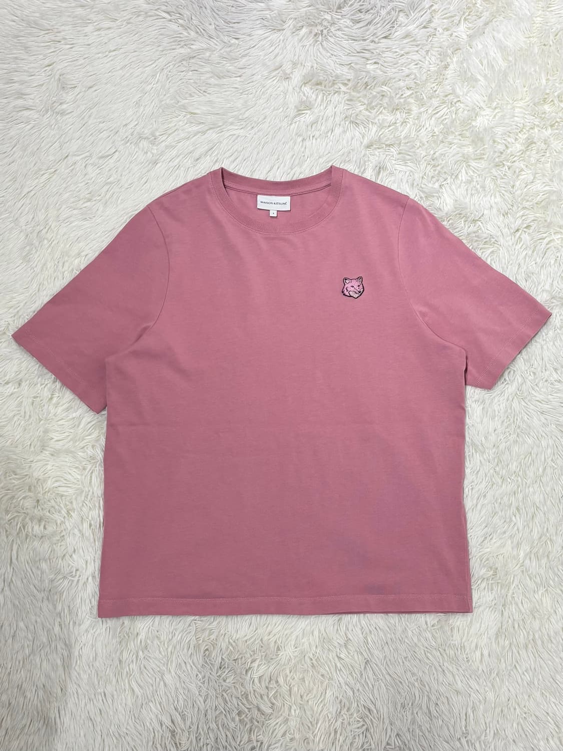 메종키츠네 뮤트핑크 폭스헤드 반팔 상품이미지3