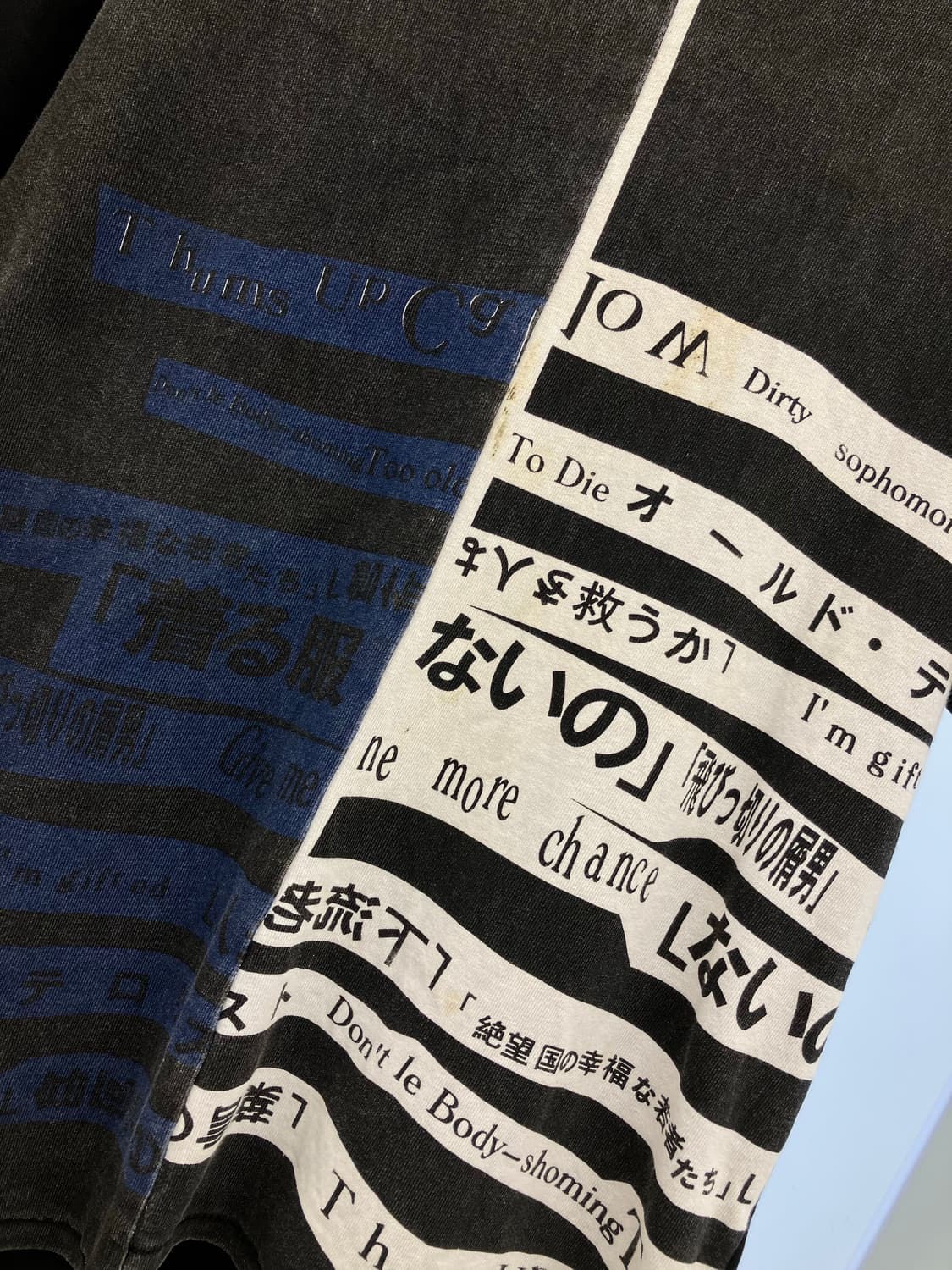 요지야마모토 18ss 컷소우 그래픽 반팔 상품이미지3