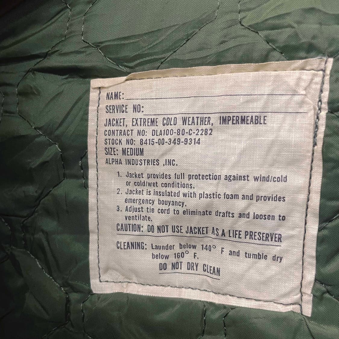 80s 오리지널 U.S NAVY 익스트림 A-1덱 자켓 밀리터리 N510 상품이미지9