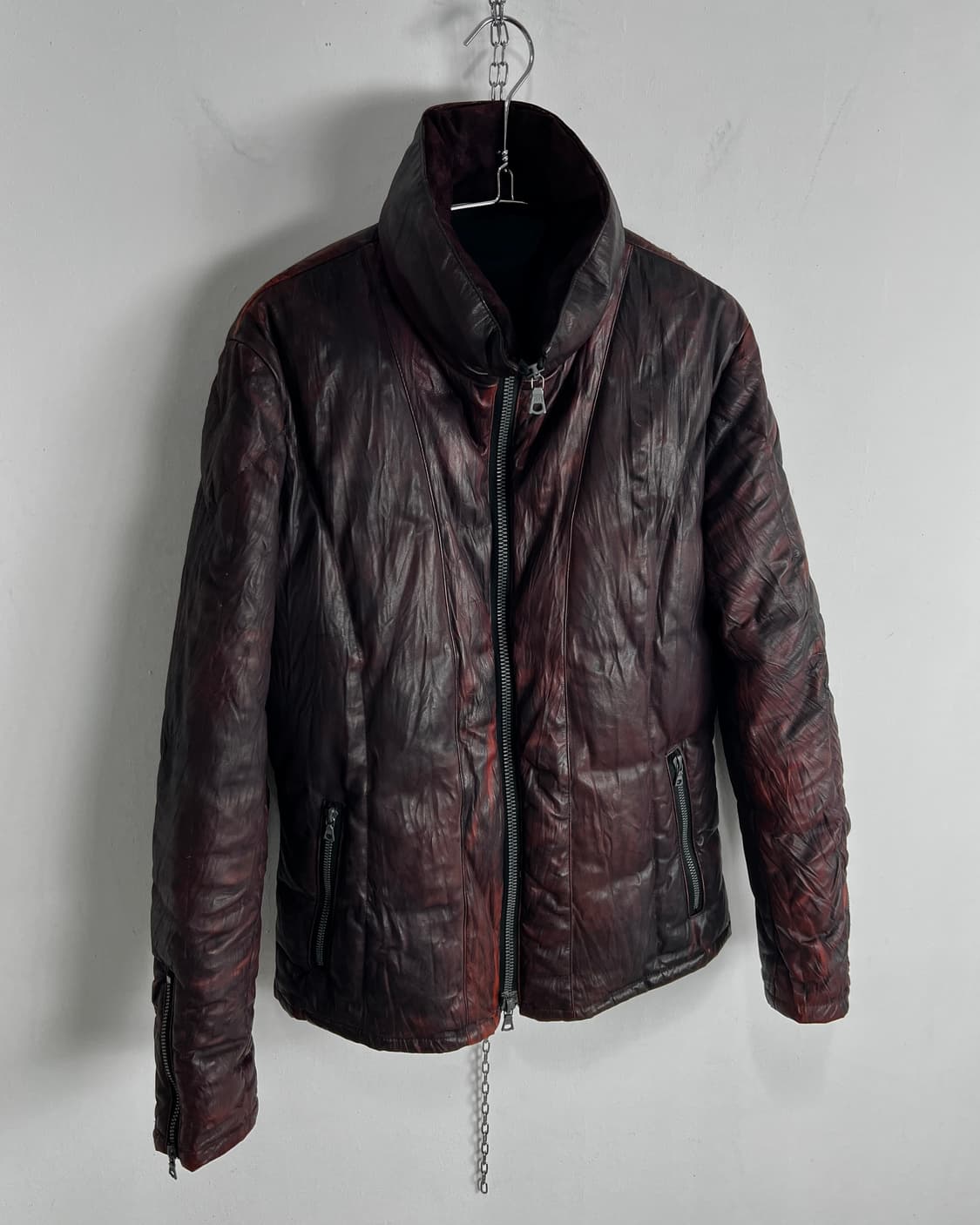 이사무 카타야마 백래쉬 쉽스킨 레더 다운 자켓 상품이미지4