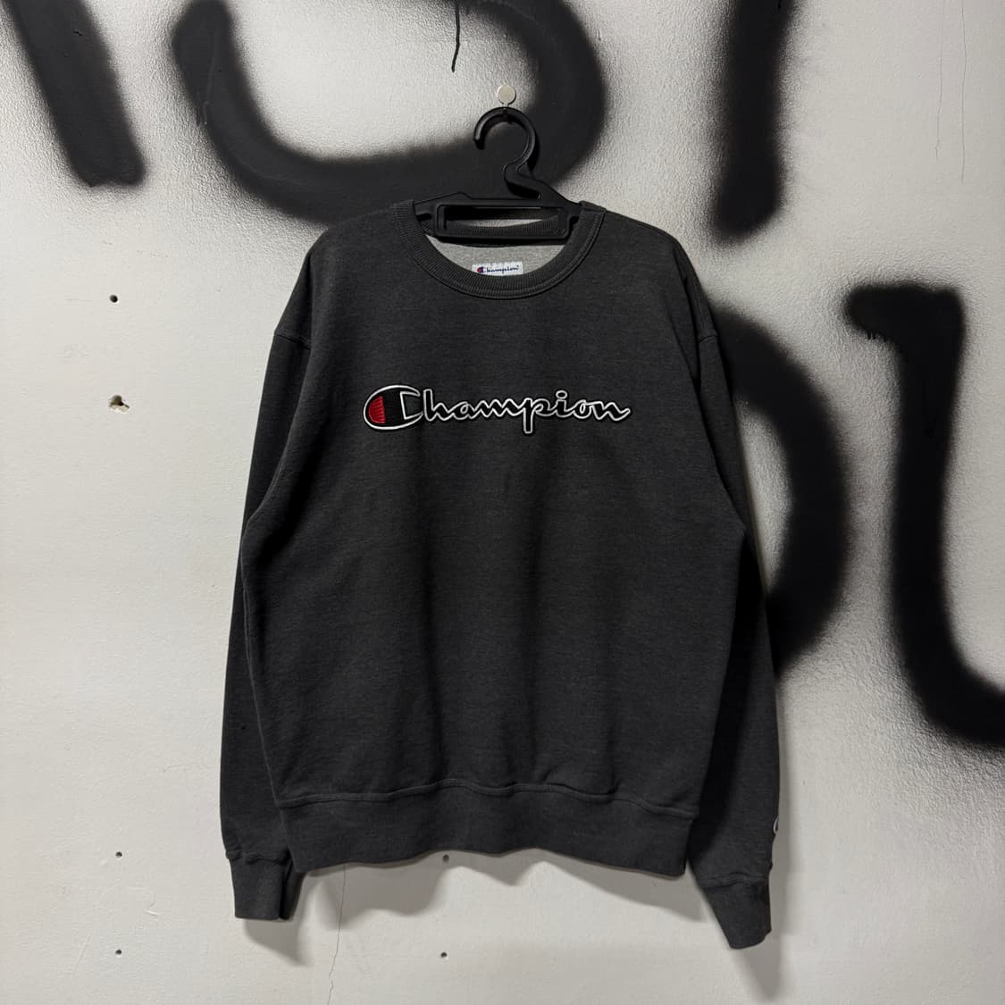 챔피온 빅사이즈 자수 로고 스웻 셔츠 맨투맨 상품이미지1
