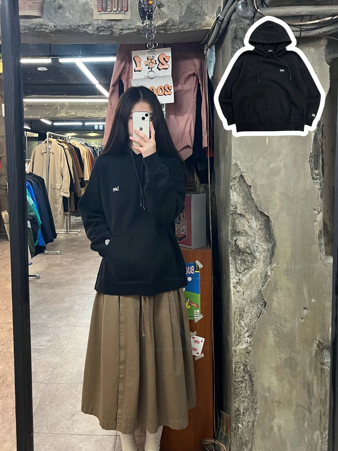 Lee 리 후드티 블랙 L #csz2956 상품이미지1