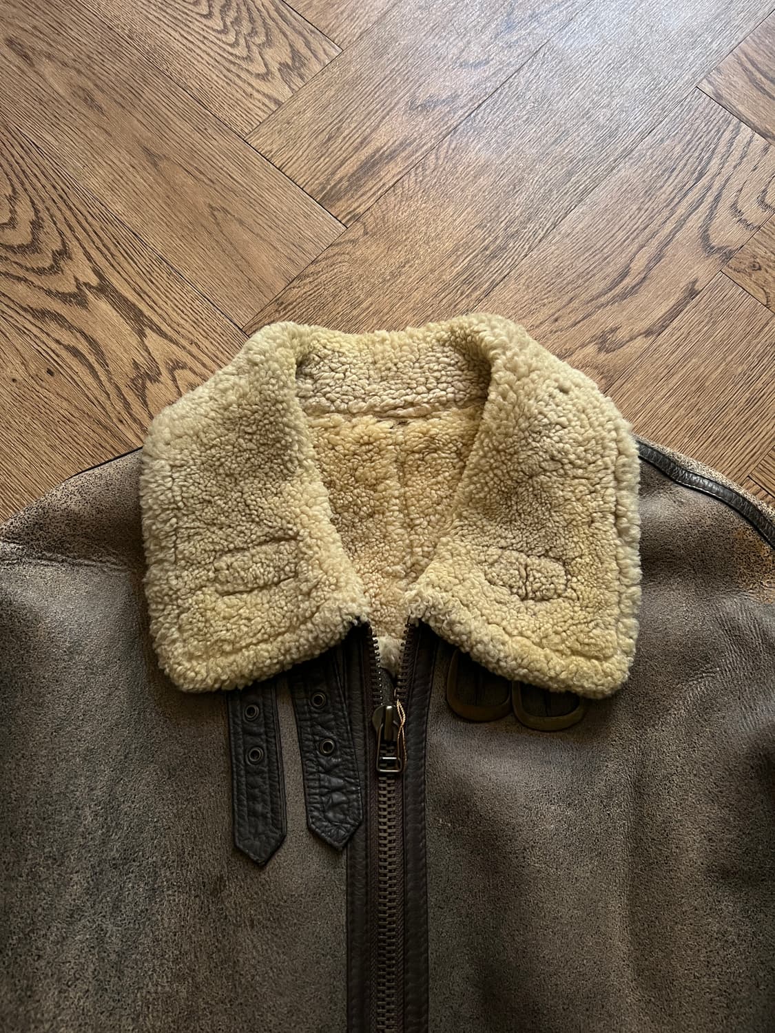 [L]90's USA 빈티지 리얼레더 B-3 무스탕 자켓 상품이미지2