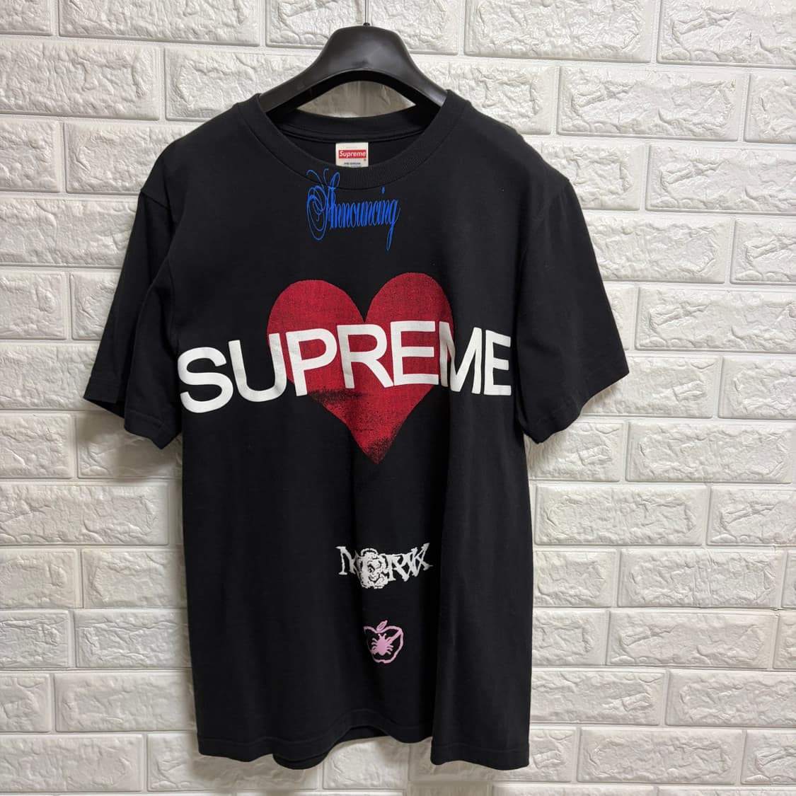 슈프림 어나운싱 티셔츠 블랙 S 상품이미지1