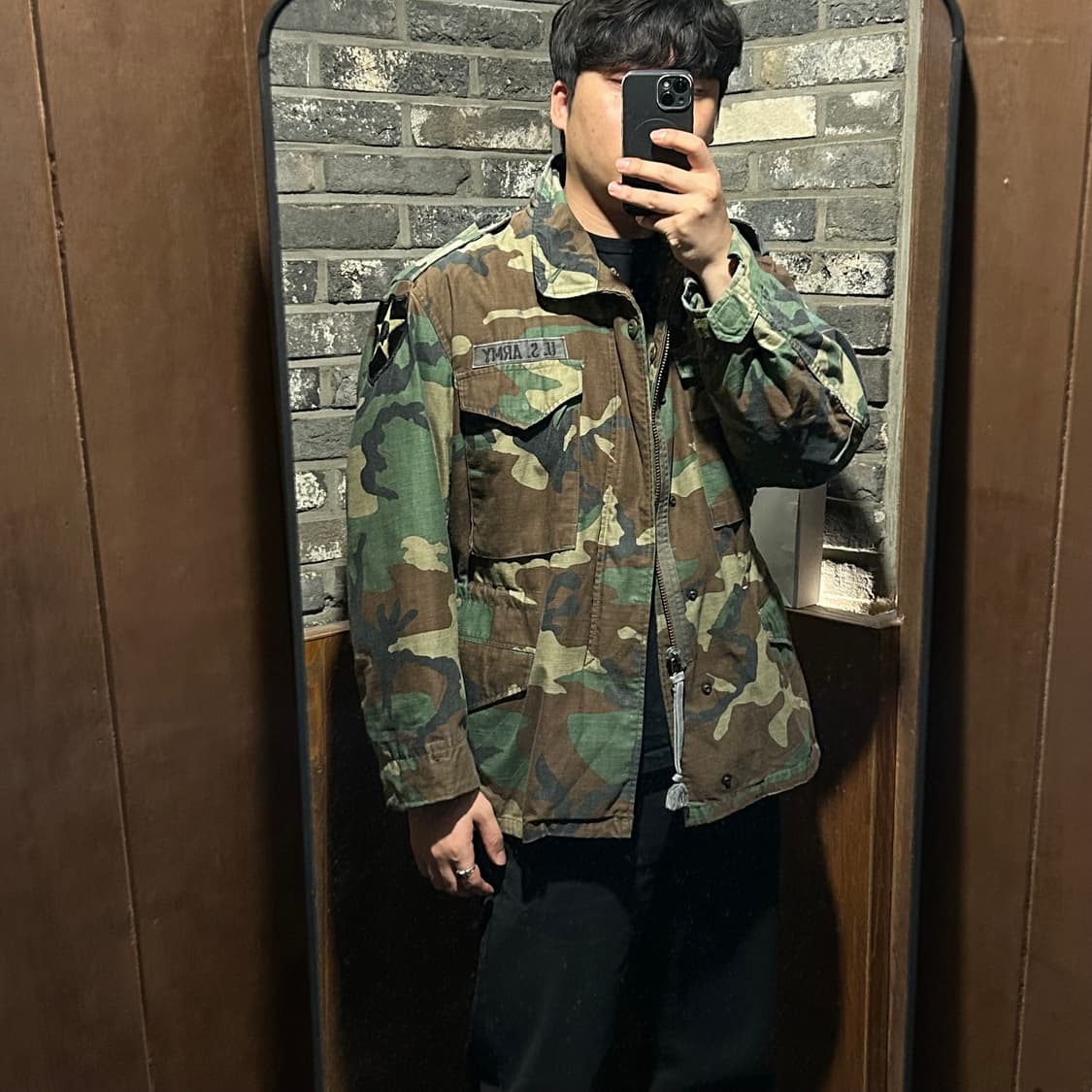 USA 밀리터리 80s M65 필드자켓 우드랜드 카모 미디움 숏 상품이미지9