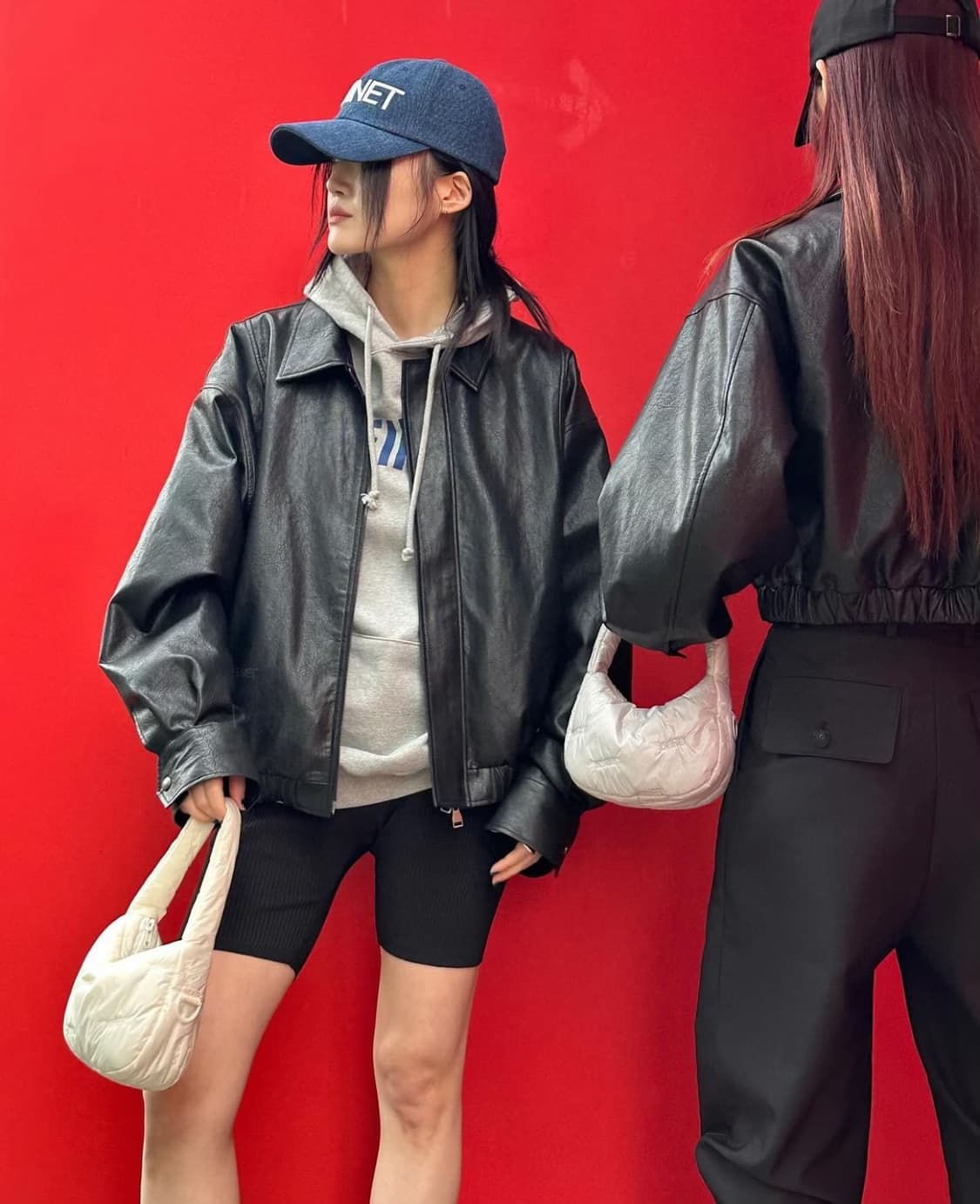 다이닛 ECO-LEATHER BOMBER BANDED JUMPER 상품이미지6