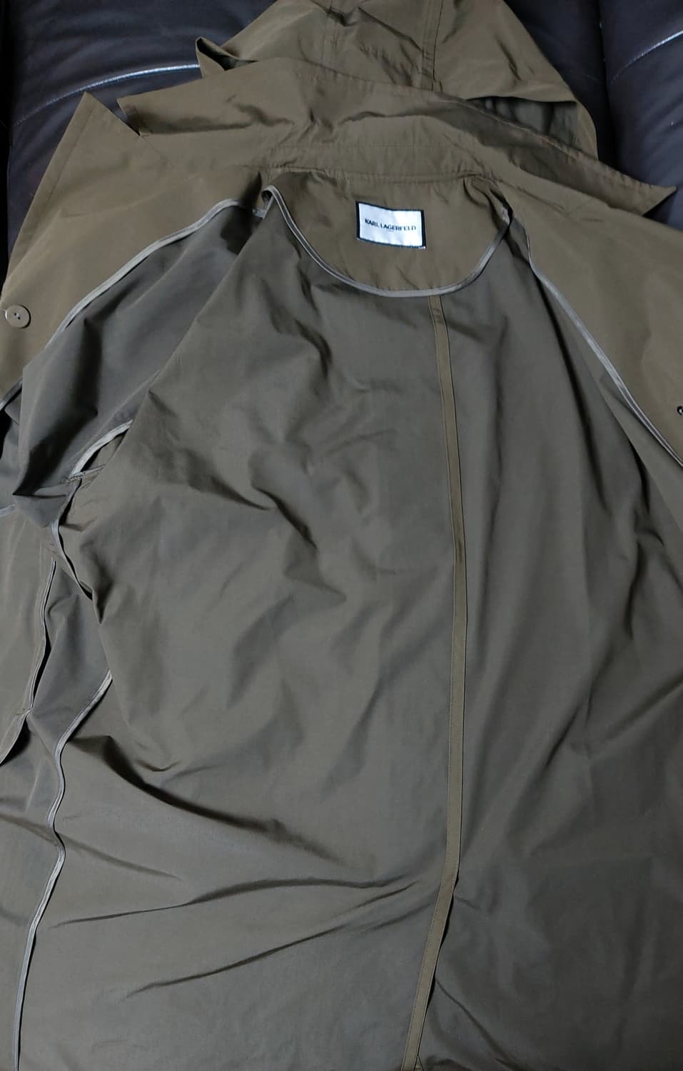 칼 라거펠트 여성 트렌치코트 카키(100) 상품이미지5