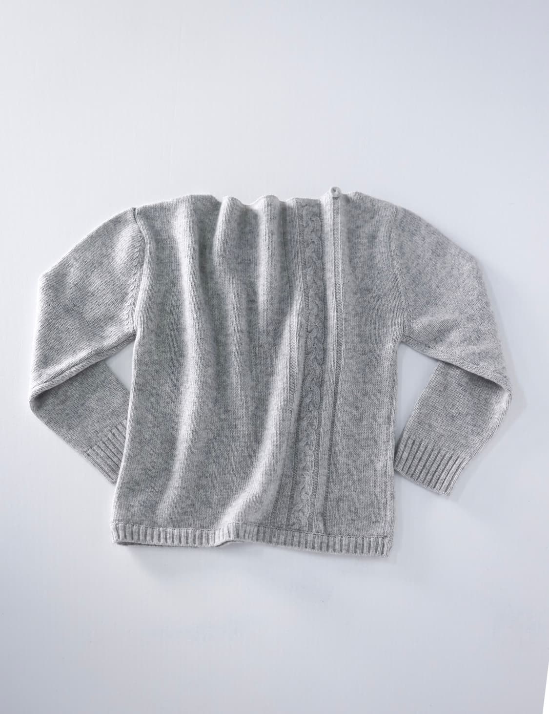 울리카 상투스 rope knit top (light grey) 상품이미지2