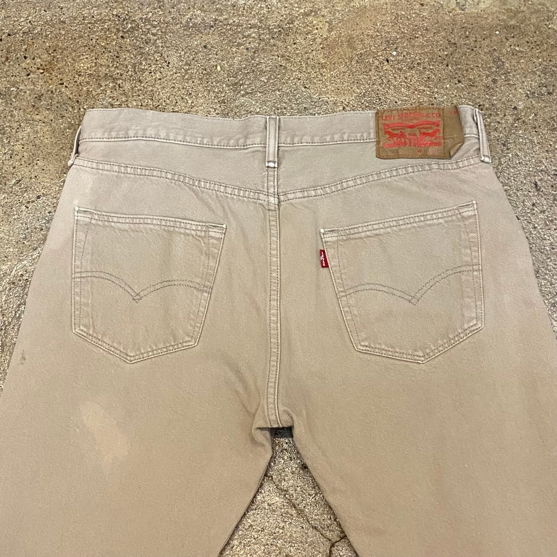 빈티지 리바이스501 베이지진 청바지 상품이미지8