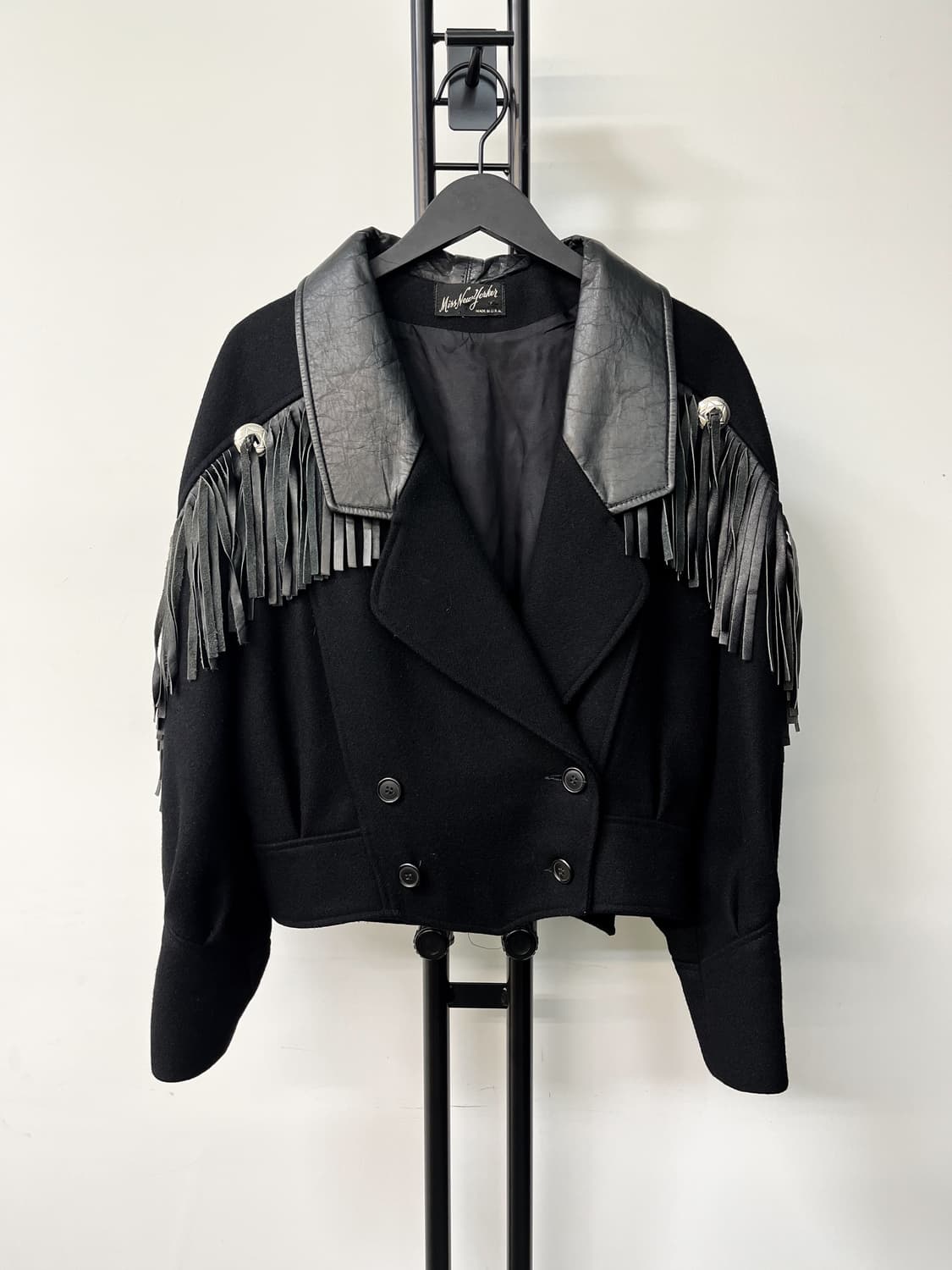 Miss New Yorker 90's U.S.A 레더 프린지 자켓 상품이미지1