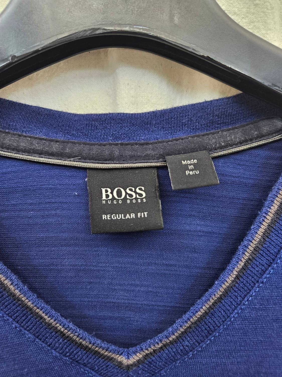 BOSS 남성 네이비 긴팔 티셔츠 상품이미지3