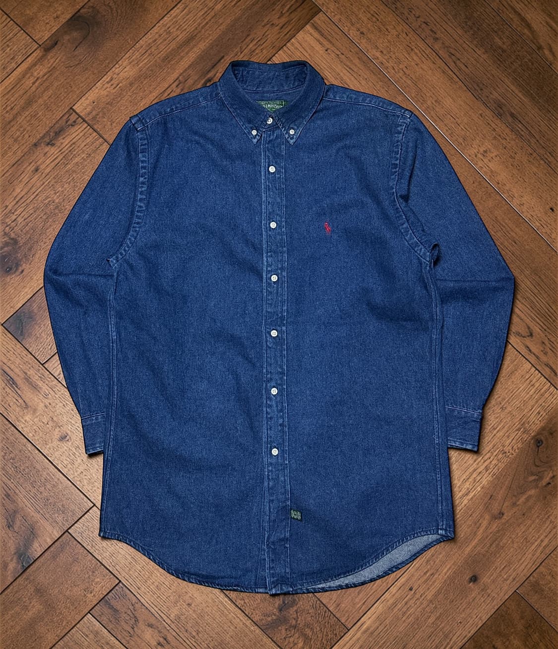 90s 폴로 컨트리 버튼다운 데님셔츠 M 상품이미지2