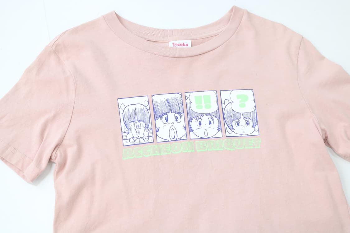 Tezuka Osamu 데즈카 오사무 블랙 잭 아치형 로고 핑크 반팔 상품이미지3