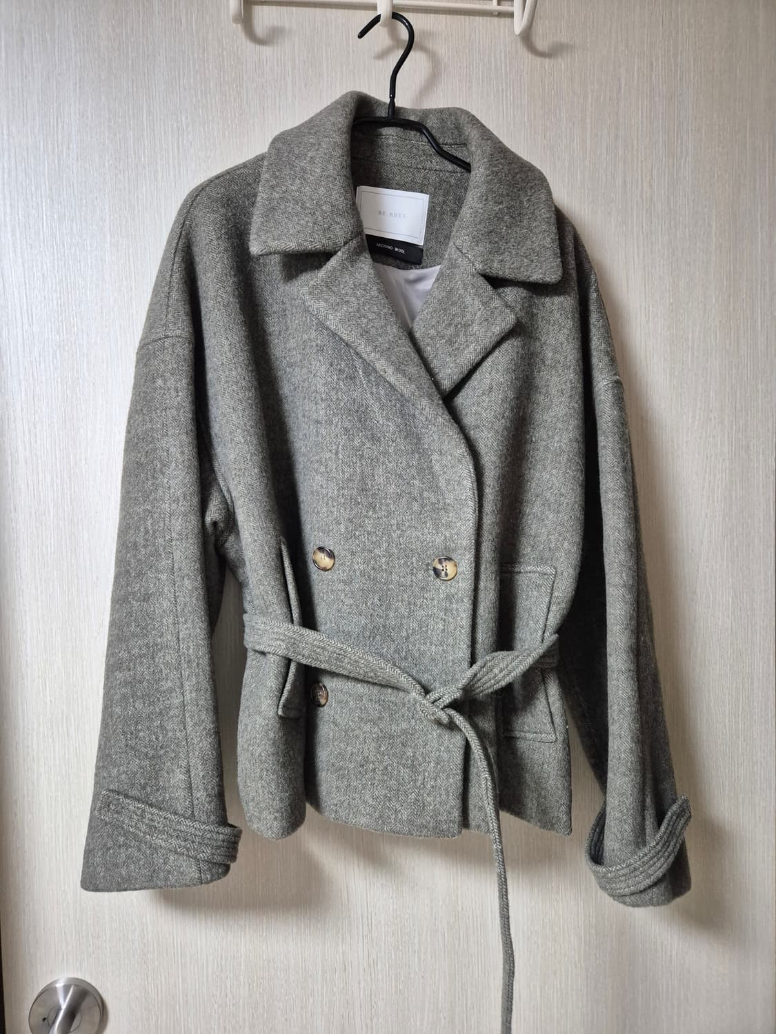 RE RHEE 리이 하프코트 숏자켓 벨트코트 메리노울 자켓 66 상품이미지1