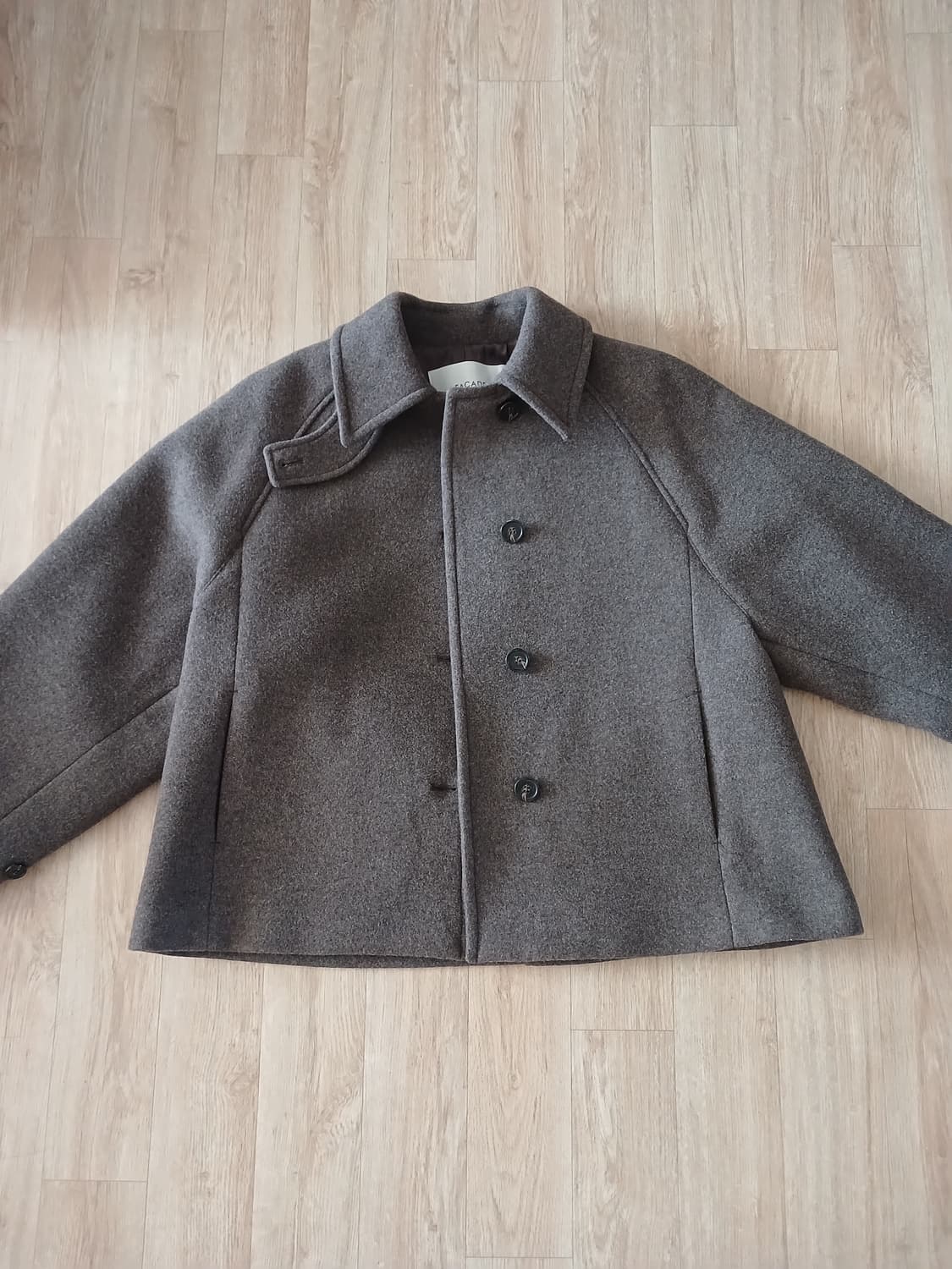 파사드패턴 오버핏 캐시미어 하프 코트 멜란지 브라운 xs 상품이미지1