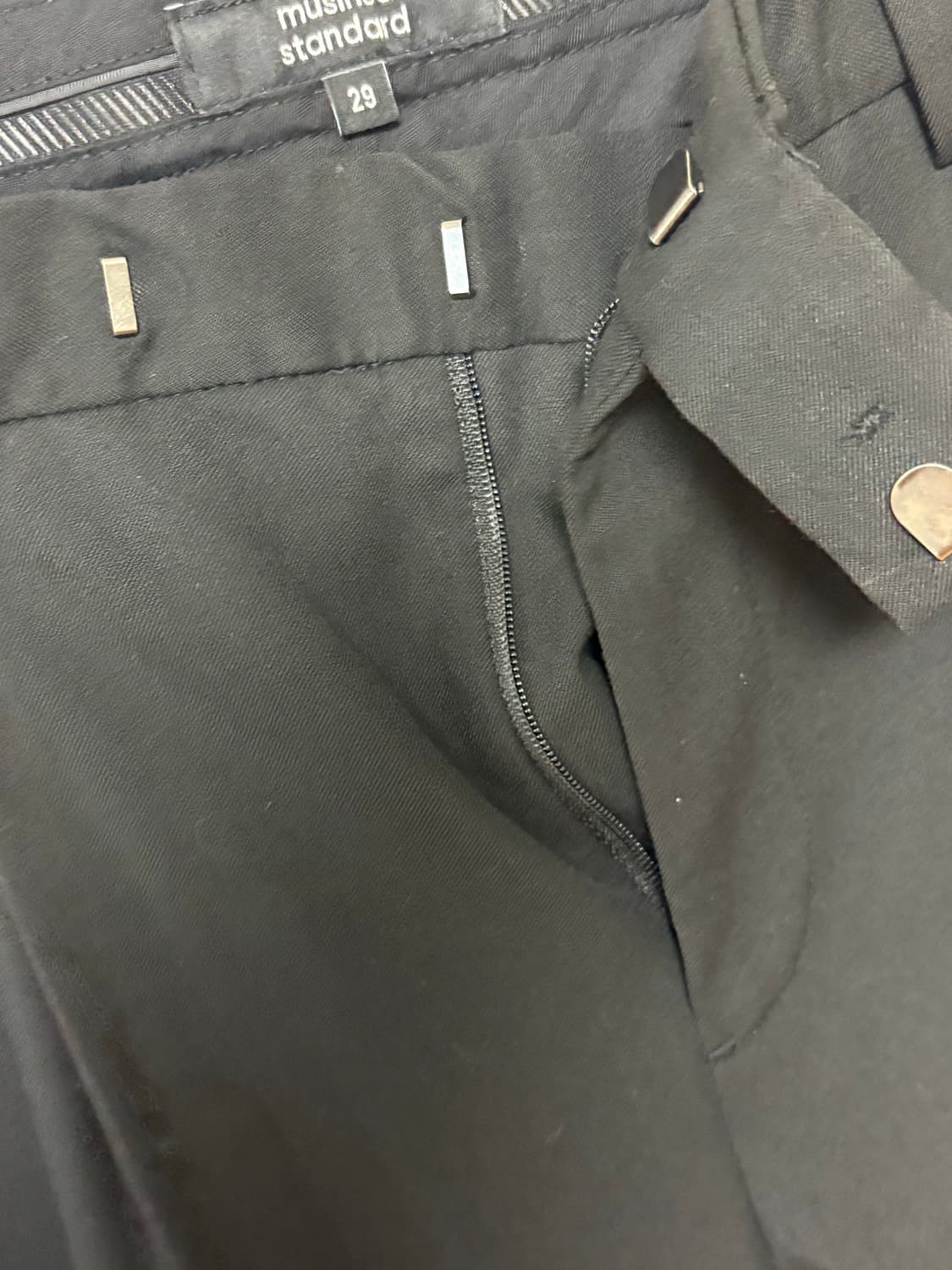 무신사 스탠다드 와이드 핏 슬랙스 블랙 29 상품이미지5