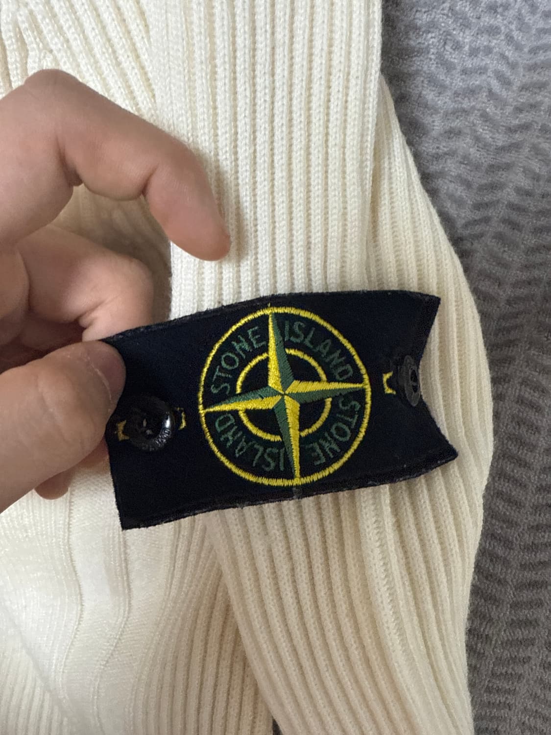 스톤아일랜드 니트 골지 아이보리 상품이미지3