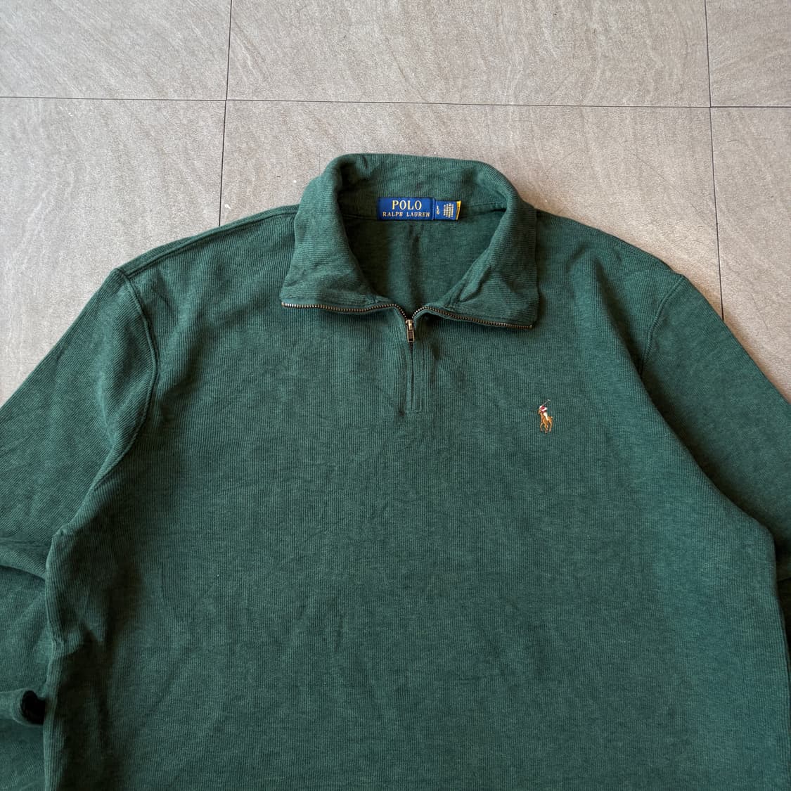 폴로 국내 매장 정품 그린 반집업 니트  상품이미지3