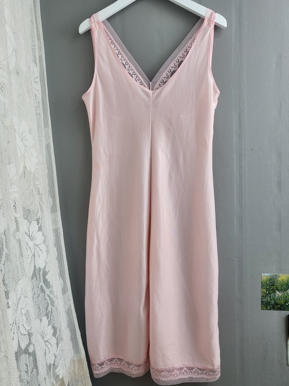 빈티지 베이비 핑크 슬립 드레스 상품이미지4