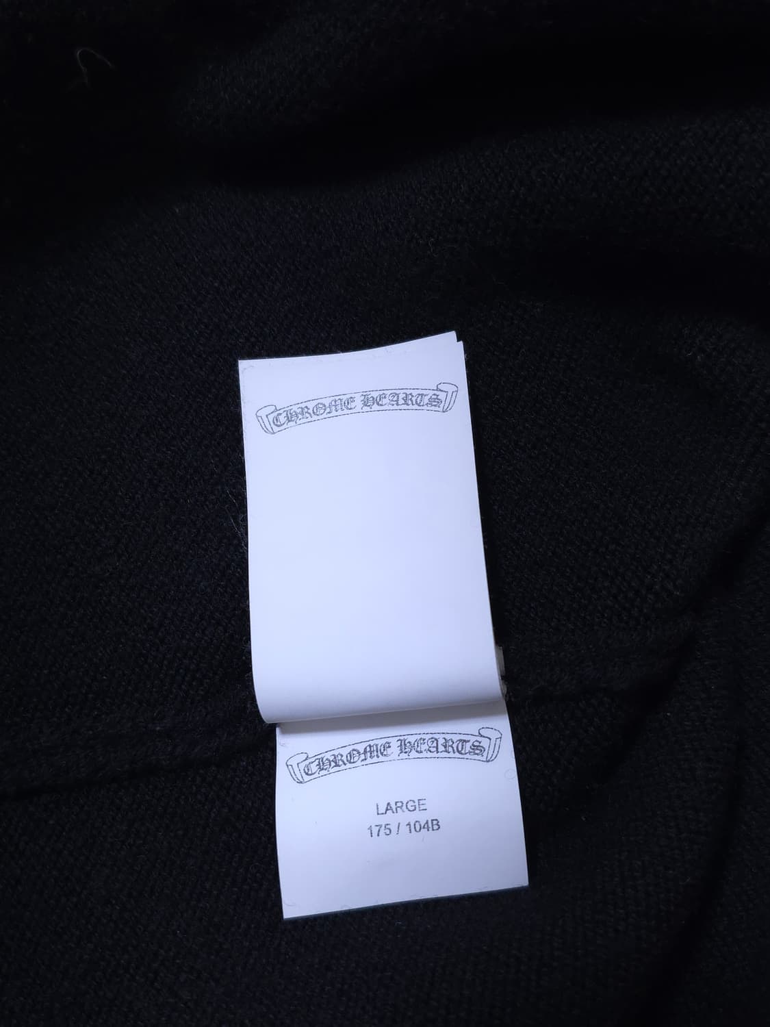 [L] 크롬하츠 세메터리 헐리우드 캐시미어 후드 블랙 상품이미지9