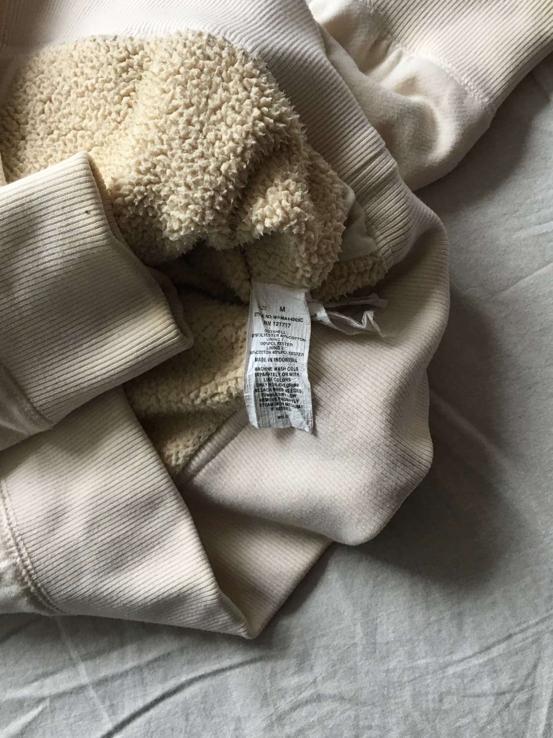 후아유 쉐르파 패치로고 후드집업 상품이미지5