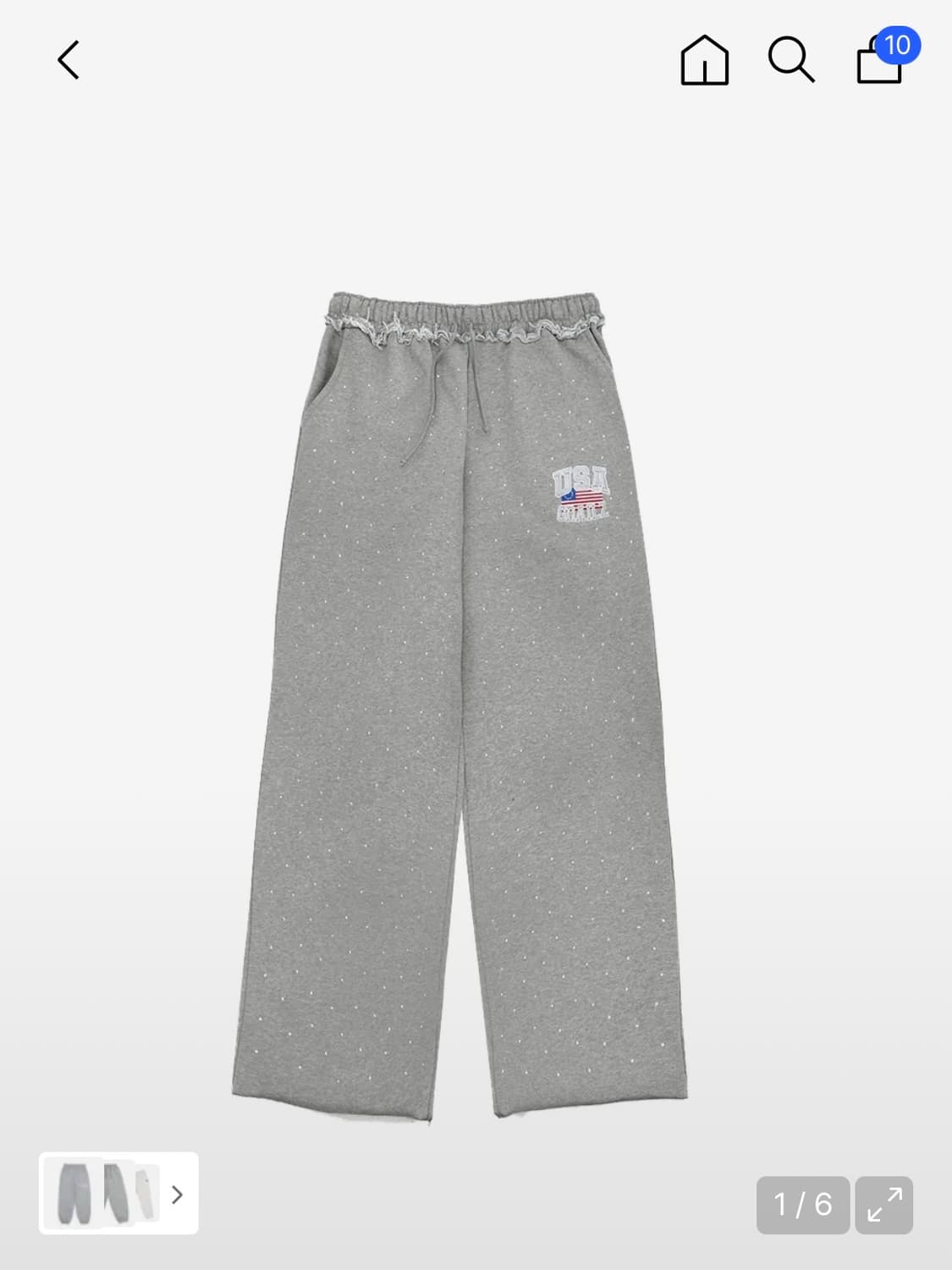 CRYSTAL BAGGY SWEAT PANTS [GRAY] 상품이미지1