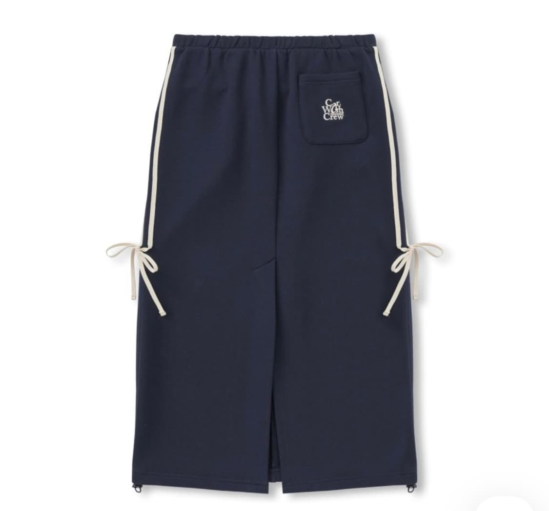 미착용) 널디 x 씨씨더블유씨 트레이닝 롱스커트 네이비 상품이미지4