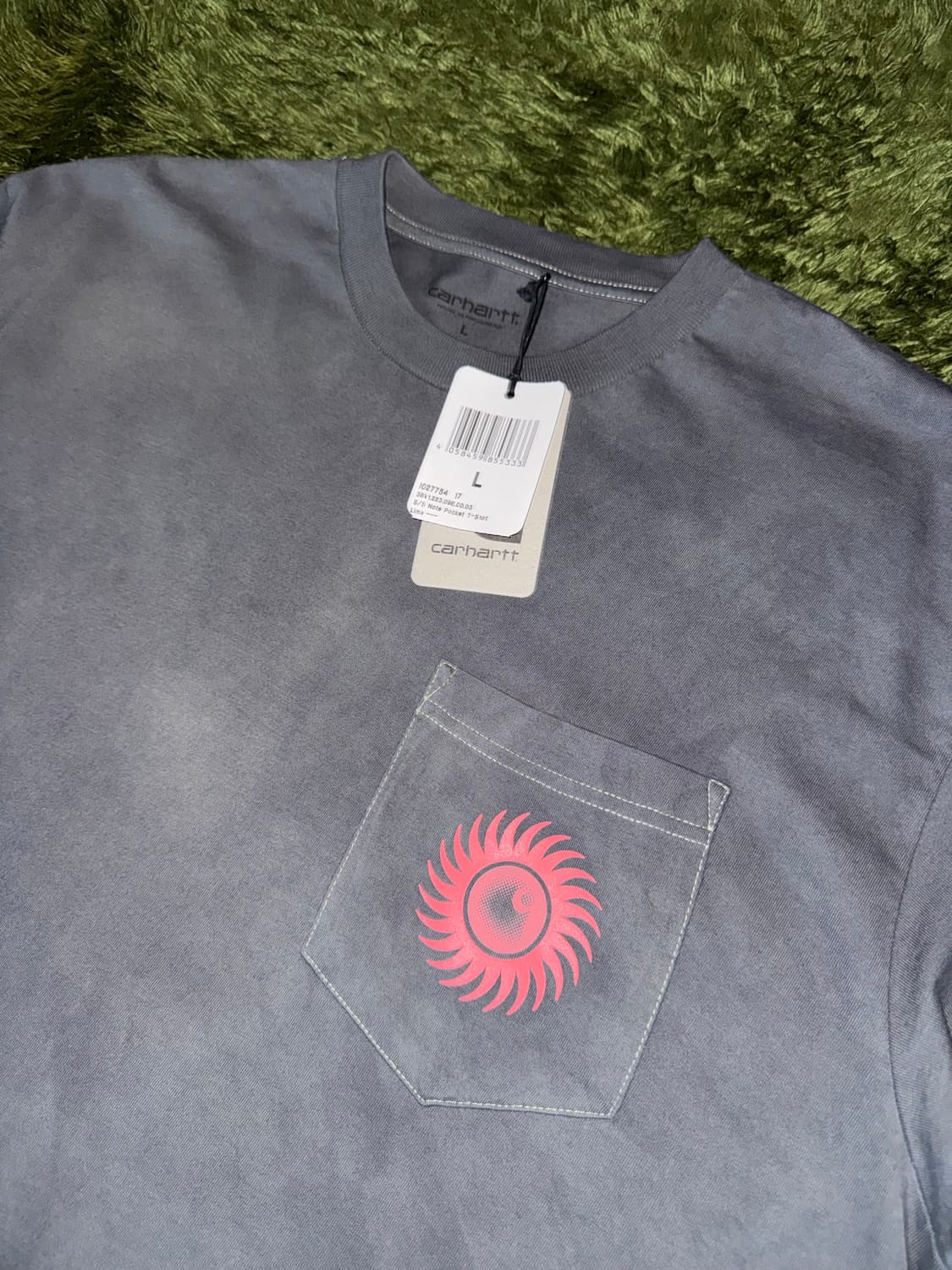 [L] 칼하트 WIP 핸드 다잉 1965 그래픽 포켓 티셔츠 상품이미지2