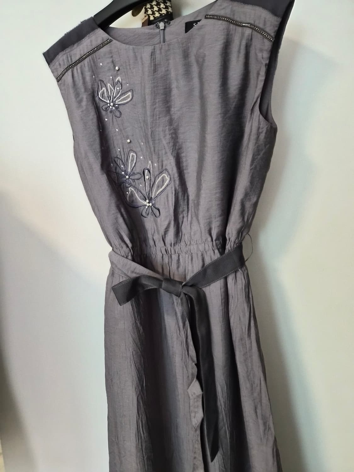 [S.E.W&G]새상품플라워 자수 비즈 원피스 (사이즈 55) 상품이미지5