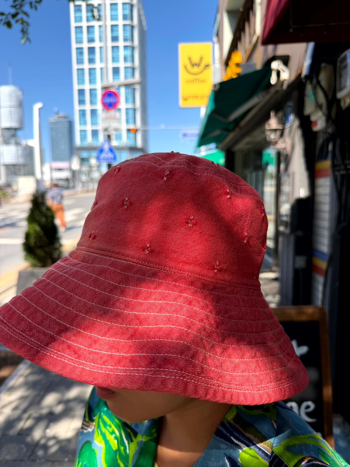 Vintage Chiyoda Red Stitched Bucket Hat 상품이미지4
