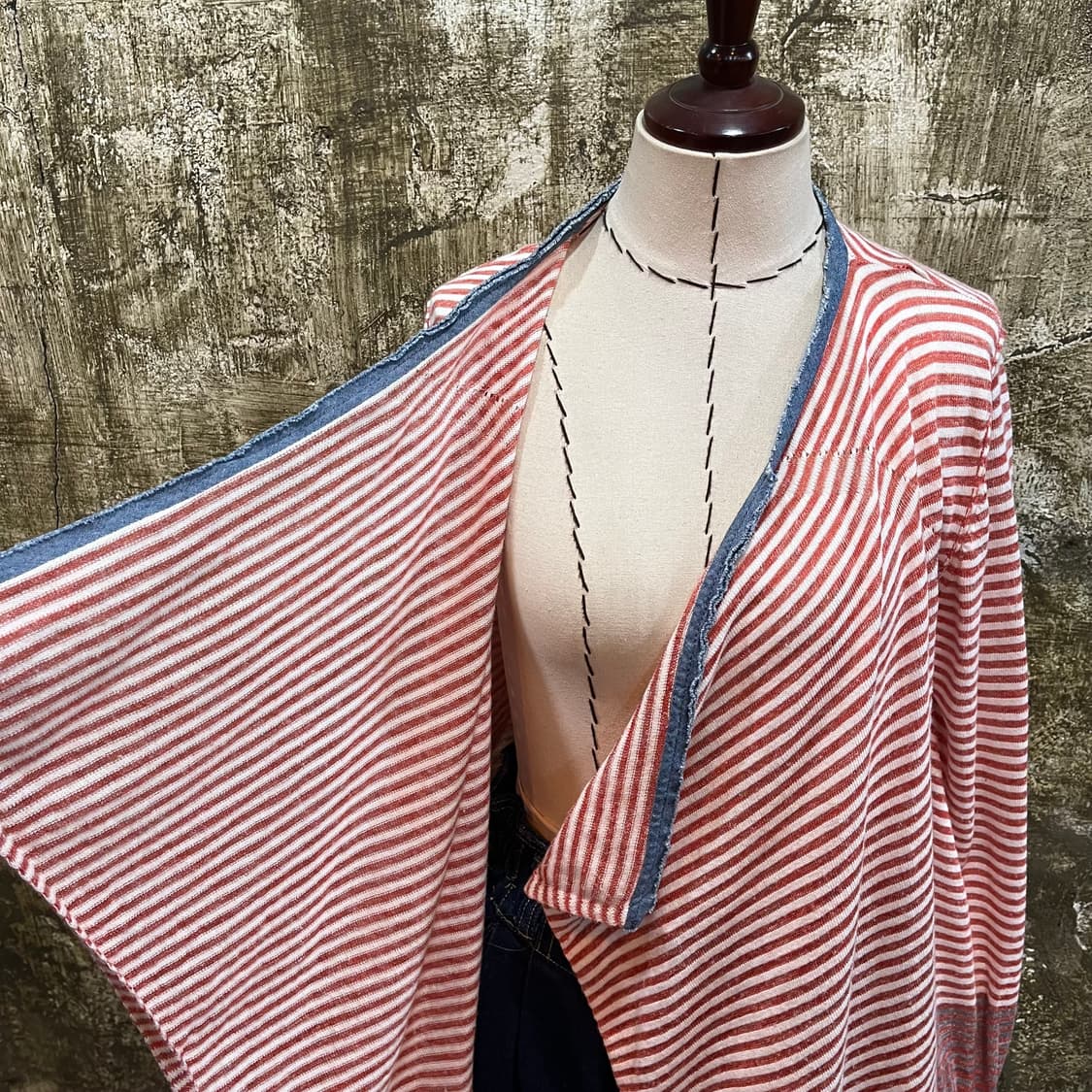 디젤 트리밍 버튼리스 린넨 가디건 상품이미지2