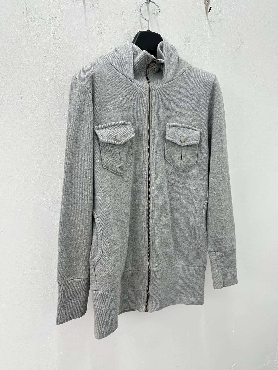 Vintage grunge knit pocket hood zip up 상품이미지4