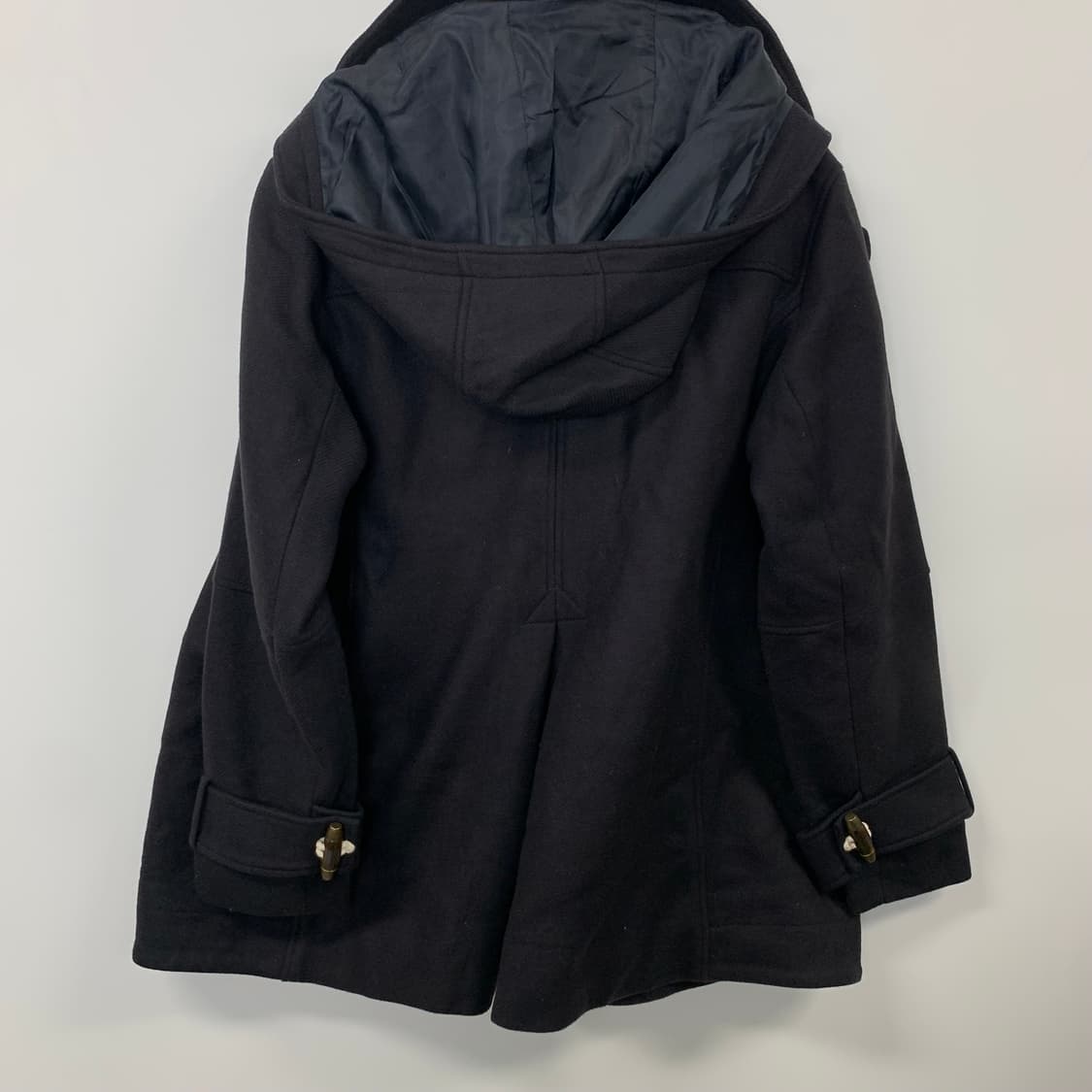 Asos 아소스 블랙 후드 더플 코트 상품이미지4