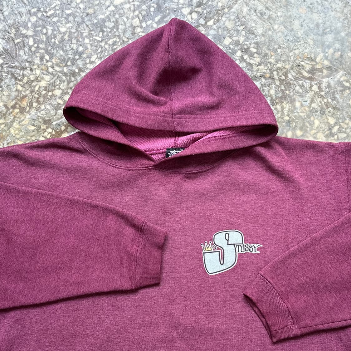 80s USA 올드 스투시 크라운 팻 S 후디 후드티 L 상품이미지1