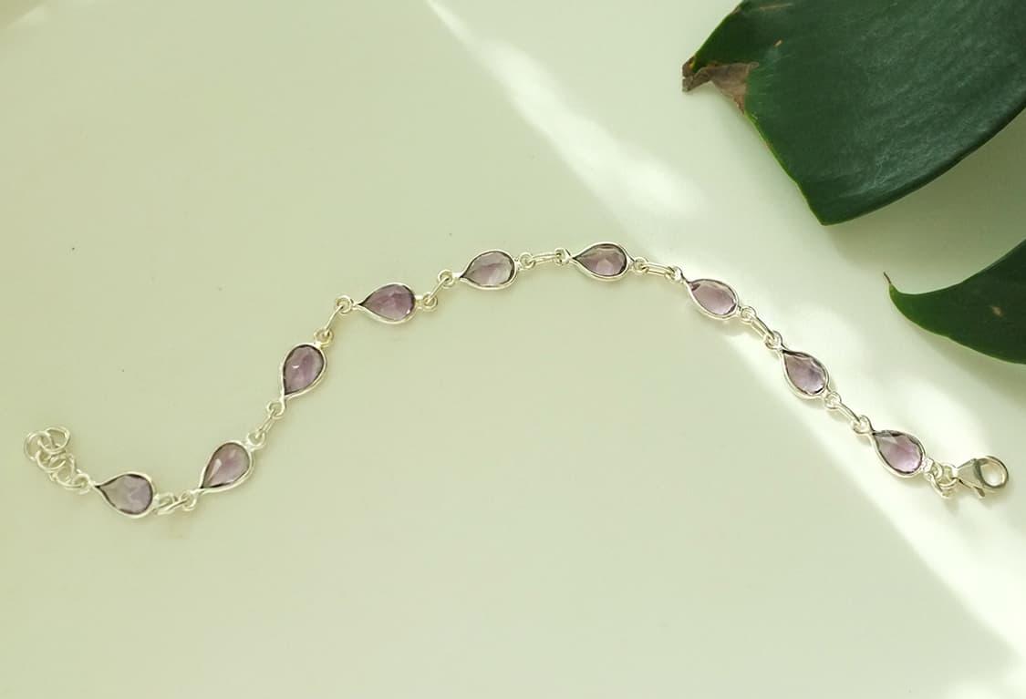 925실버 자수정 원석 데일리 팔찌 상품이미지9