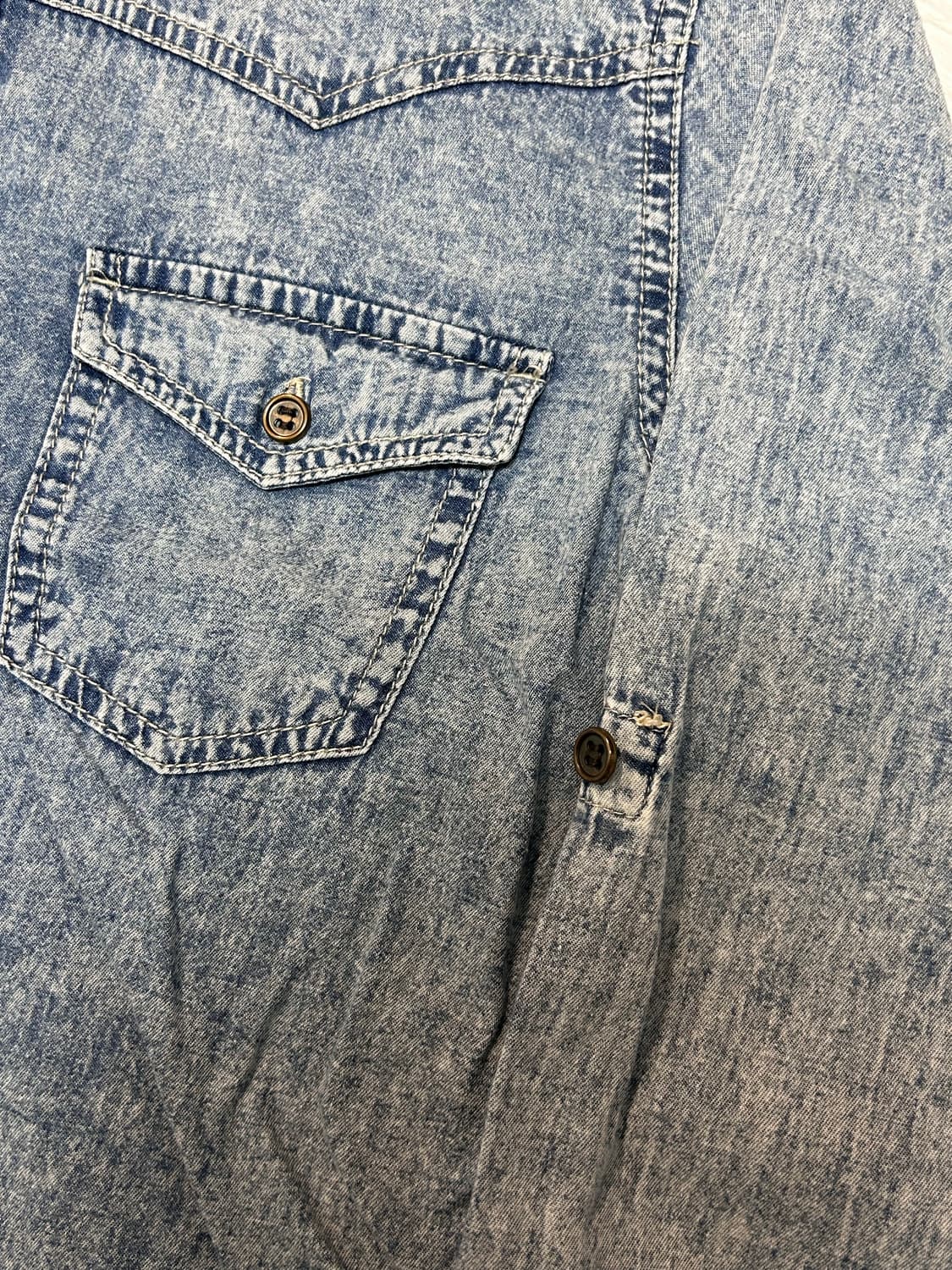 y2k stone washing denim shirt 상품이미지2