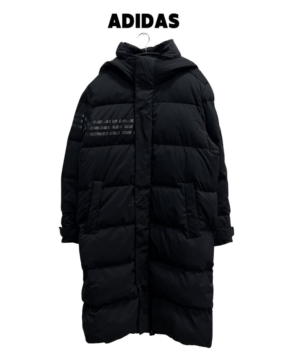 (M) 아디다스 골프 구스다운 롱 패딩 자켓 블랙 상품이미지1