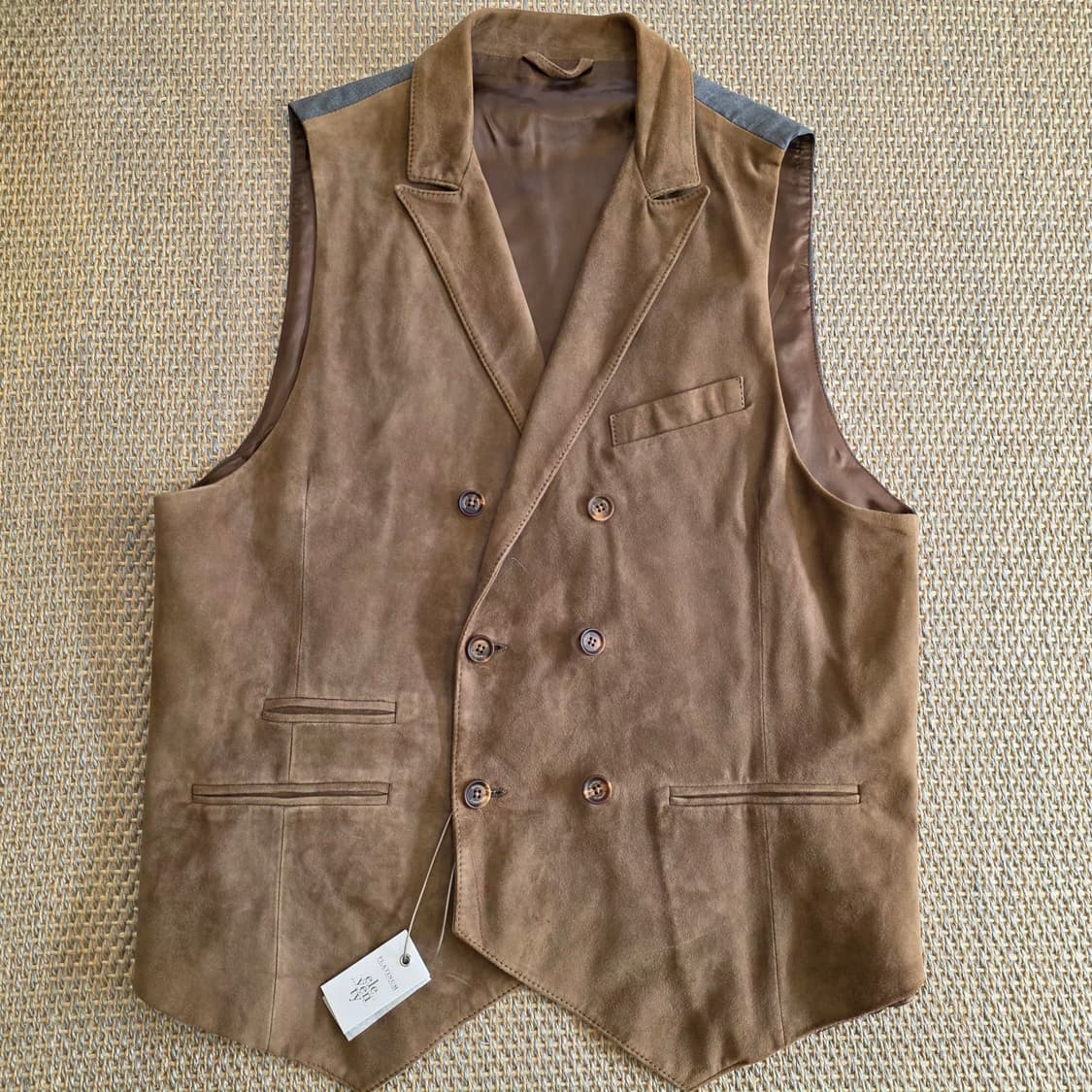 Eleventy 일레븐티 이탈리안 최고급 스웨이드 가죽 더블 웨이스트 코 상품이미지10