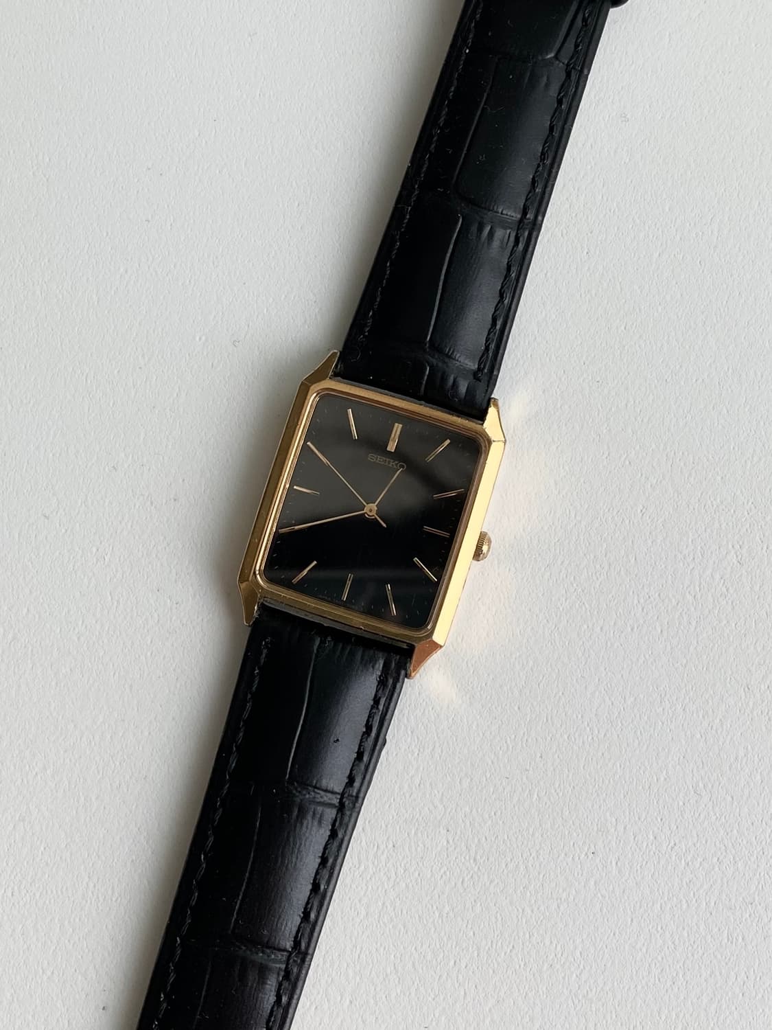 Seiko 세이코 스퀘어 쿼츠 블랙 상품이미지1